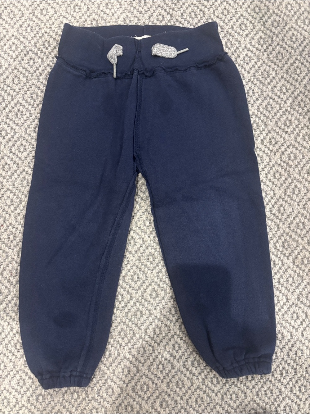 Appaman Navy Boys Jogger Sweatpants with Gray Drawstring